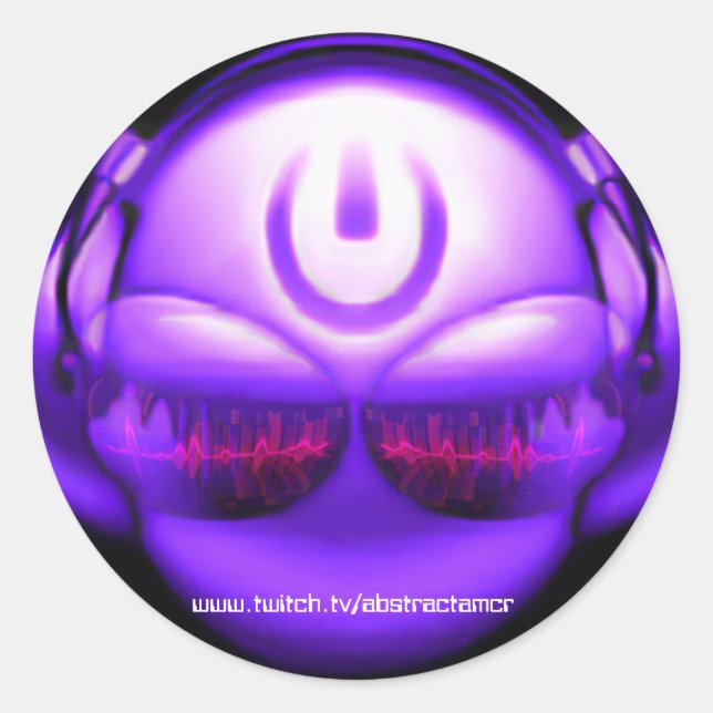 Abstractamci-Logo Runder Aufkleber (Vorderseite)