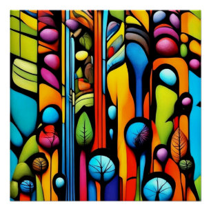 Abstracti Foliagi 2 Poster