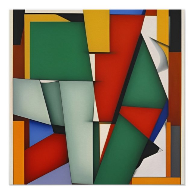 Abstracto Verde Poster (Vorderseite)