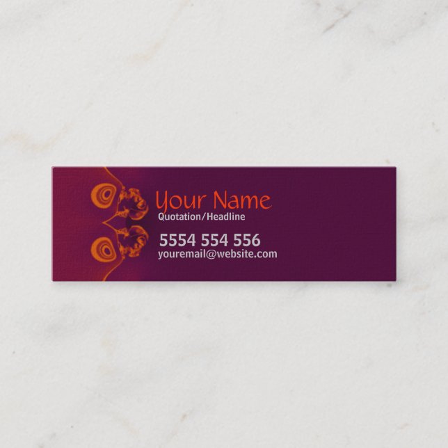 Abstractori mini Business Card Mini Visitenkarte (Vorderseite)