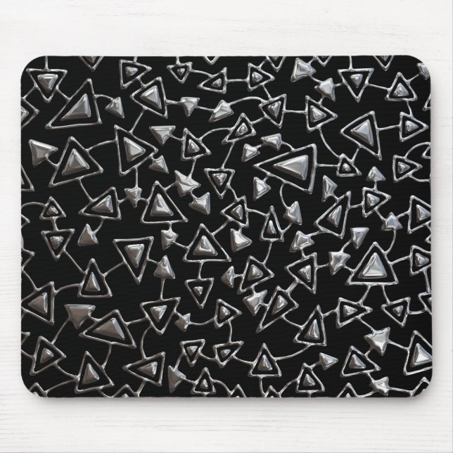 Abstrakt 021112 - Quick Silver on Black Mousepad (Vorne)