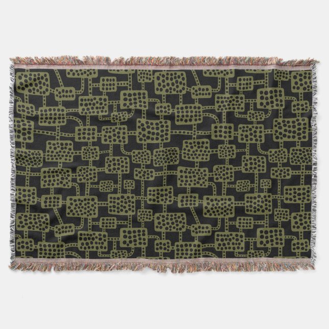 Abstrakt 041113 - Deep Olive on Black Decke (Vorderseite)