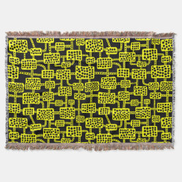 Abstrakt 041113 - Gelb auf Schwarz Decke