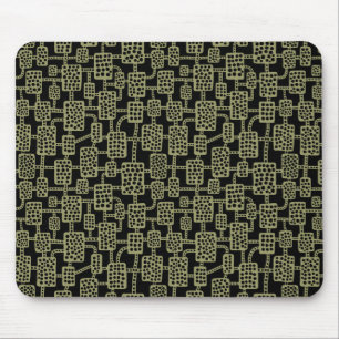 Abstrakt 041113 - Khaki auf schwarz Mousepad