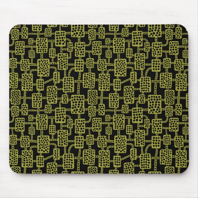 Abstrakt 041113 - Olivenöl auf Schwarz Mousepad (Vorne)