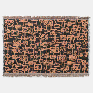 Abstrakt 041113 - Peach on Black Decke