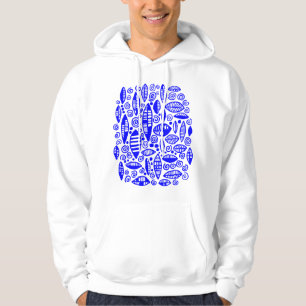 Abstrakt 100813 - Blau Hoodie