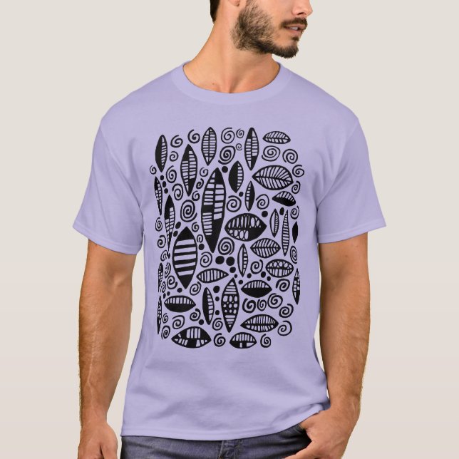 Abstrakt 100813 - Schwarz T-Shirt (Vorderseite)