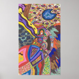 Abstrakt 109, Originalkunst Poster