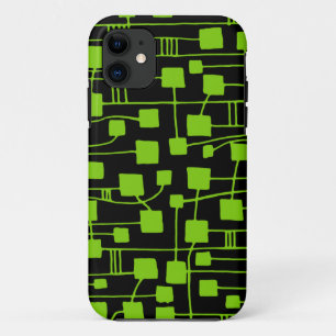 Abstrakt 111211 - Mars Green auf Black Case-Mate iPhone Hülle