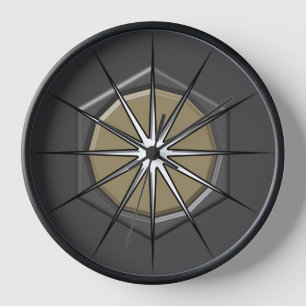 Abstrakt 12 Punkte mit 3D-Effekt Uhr