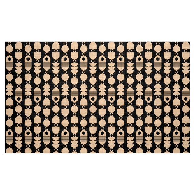 Abstrakt 140823 - Schwarz-Sand Stoff (Fat Quarter (45,7 x 55,9 cm))