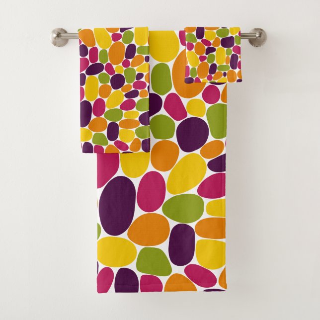 Abstrakt 160417 - Weingummi-Farben Badhandtuch Set (Insitu)