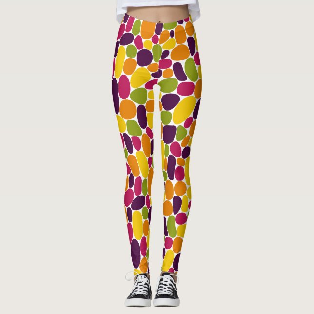 Abstrakt 160417 - Weingummi-Farben Leggings (Vorderseite)