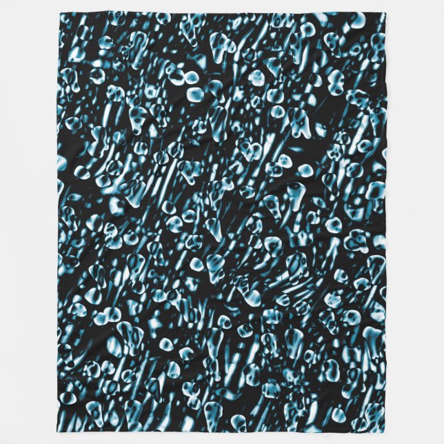 Abstrakt 190819 - 08 - Indigo Style Fleecedecke (Vorderseite)