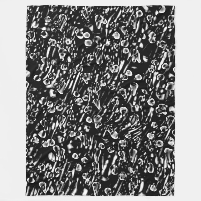 Abstrakt 1908/19 - 08 - Schwarz/Weiß Fleecedecke (Vorderseite)