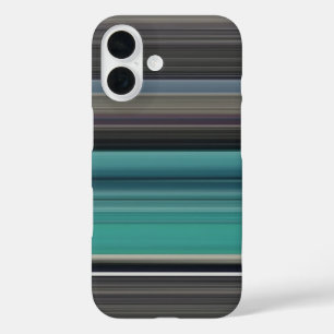 Abstrakt #1: Aquamariner und grauer Fall für iPhon iPhone 16 Hülle