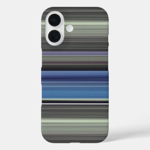 Abstrakt #1: Blau und Grau iPhone 16 Hülle