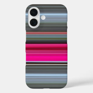Abstrakt #1: Cerise und grau iPhone 16 Hülle