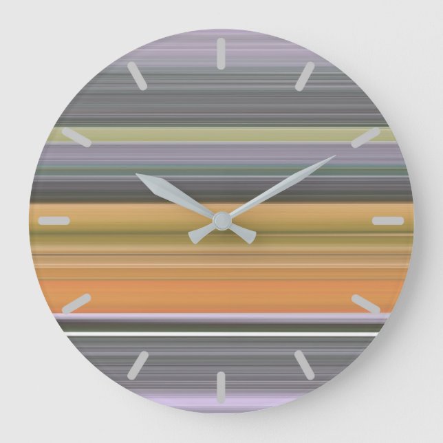 Abstrakt #1: Gelb und grau Große Wanduhr (Vorderseite)