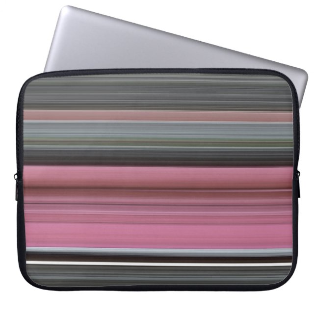 Abstrakt #1: Rosa und grau Laptopschutzhülle (Vorderseite)