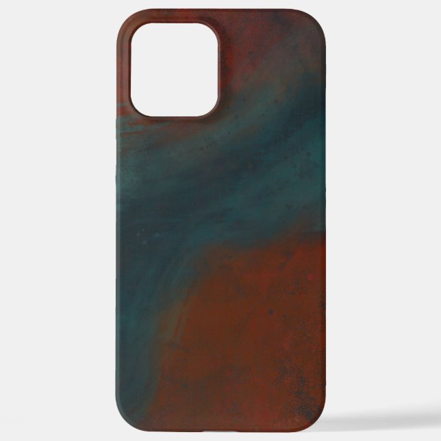 Abstrakt 1: Rot und Blues iPhone Hülle (Rückseite)