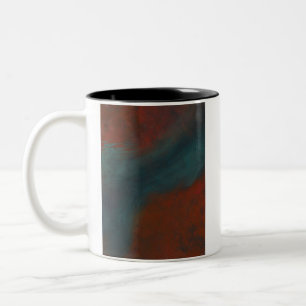 Abstrakt 1: Rot und Blues Zweifarbige Tasse