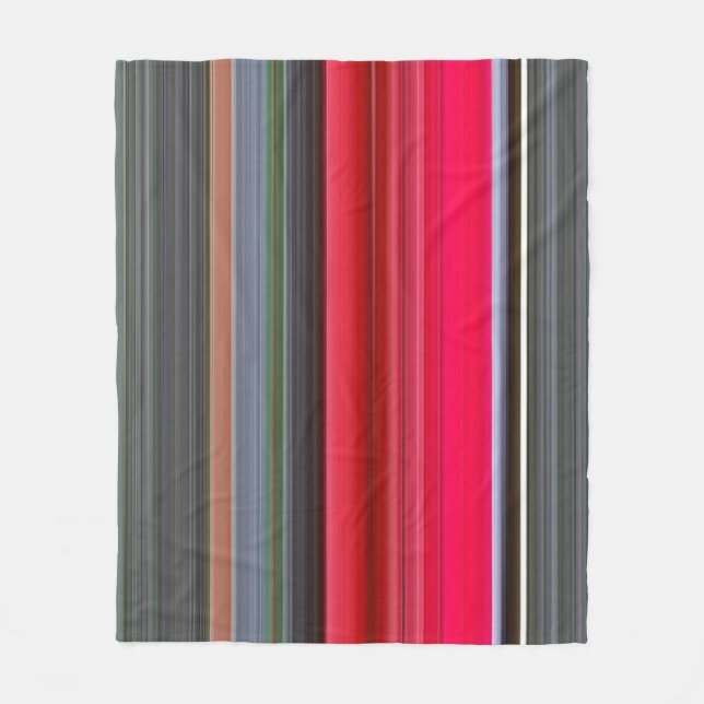 Abstrakt #1: Rot und Grau Fleecedecke (Vorderseite)