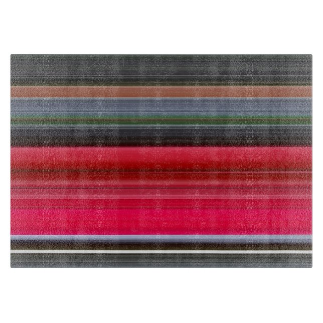 Abstrakt #1: Rot und Grau Schneidebrett (Vorderseite)