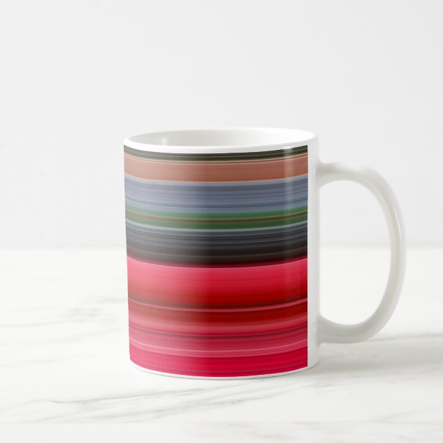 Abstrakt #1: Rot und Grau Tasse (Rechts)