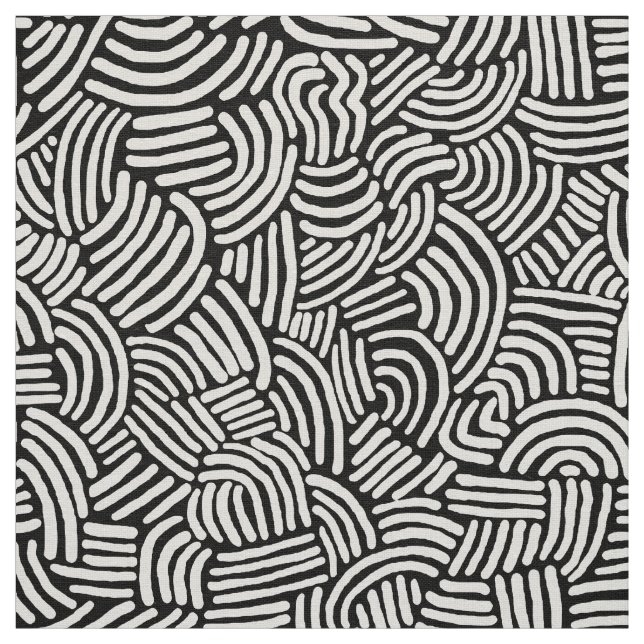 Abstrakt 200923 - Schwarz-Weiß Stoff (Muster)