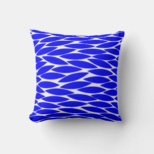 Abstrakt 250713 - Blue on White Kissen
