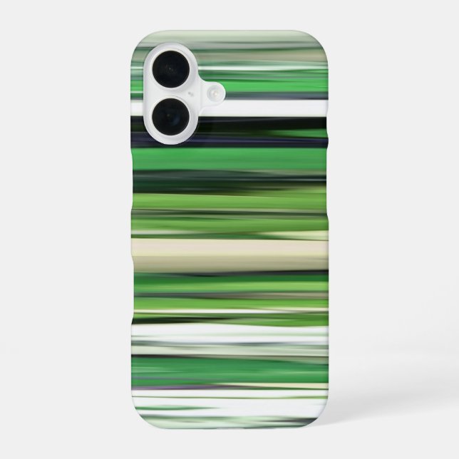 Abstrakt #2: Grüner Schleier iPhone 16 Hülle (Rückseite)