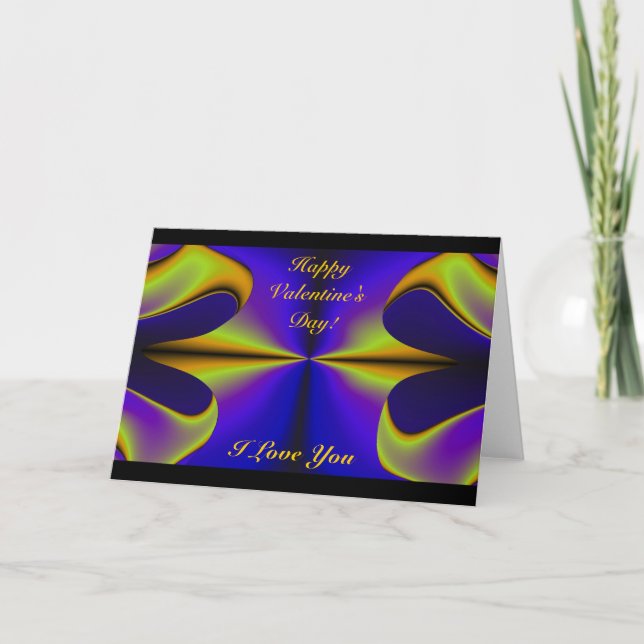 Abstrakt 2 Regenbogenherz Feiertagskarte (Vorderseite)