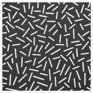 Abstrakt 300117 - Weiß auf Schwarz Stoff