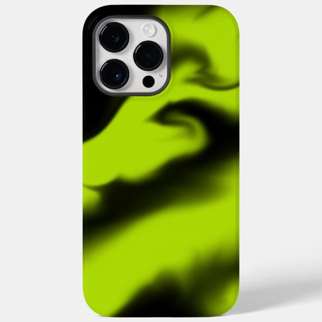 Abstrakt 3 in Schwarz und Kalkgrün Case-Mate iPhone Hülle (Rückseite)