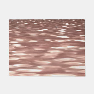 Abstrakt #3: Kupfer-Roségold-Schimmer Fußmatte