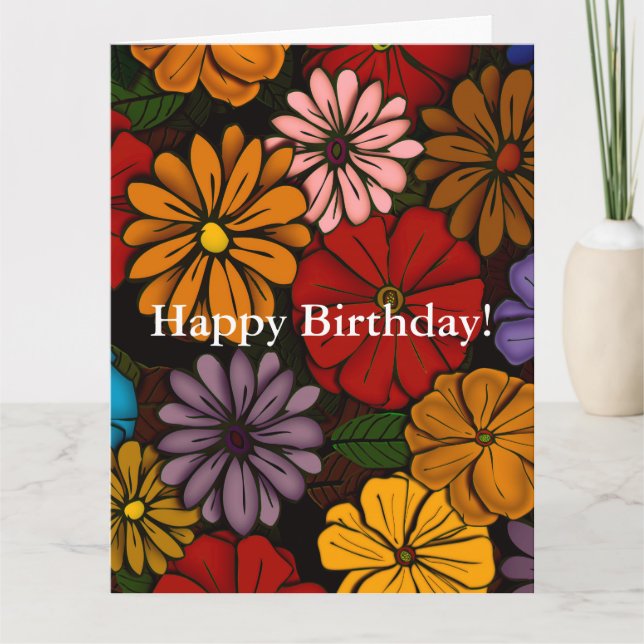 Abstrakt #421 Herzlichen Glückwunsch zum Geburtsta Karte (Vorderseite)