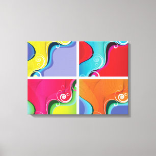 Abstrakt 4 Panel Leinwanddruck