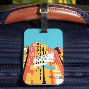 Abstrakt 5. Ave NEW YORK Modern Gepäckanhänger