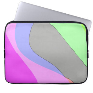 Abstrakt 703 - Retro Groovy Pink und Green Laptopschutzhülle