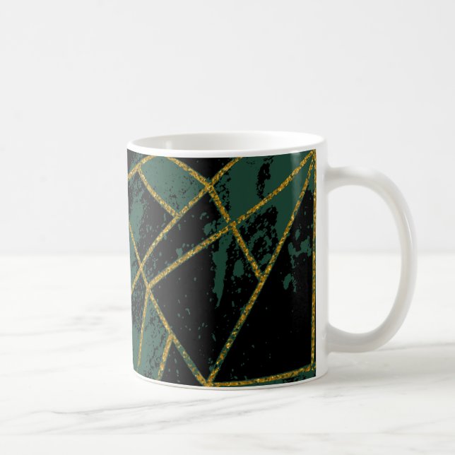 Abstrakt #941 Green Kaffeetasse (Rechts)