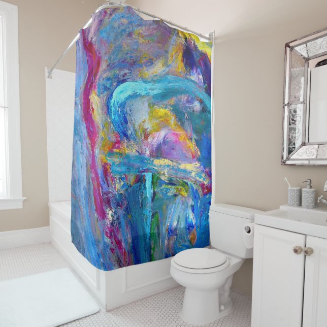 Abstrakt 97 Expressionist Duschvorhang (Beispiel)