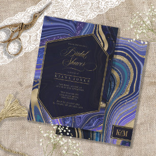 Abstrakt Agate Brautparty Mitternacht ID827