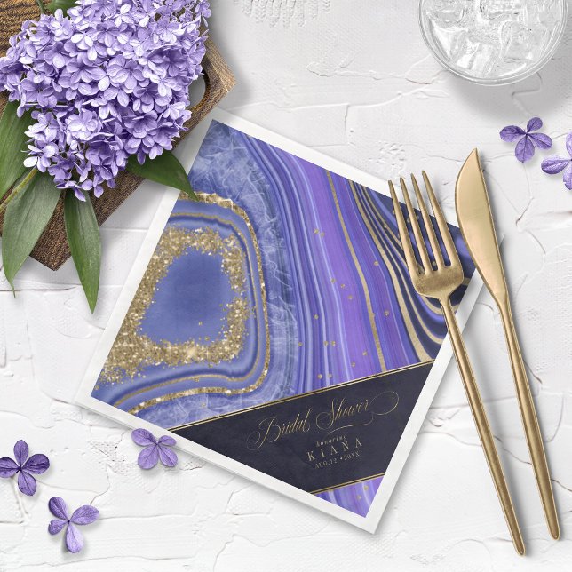 Abstrakt Agate Brautparty Mitternacht ID827 Serviette (Von Creator hochgeladen)