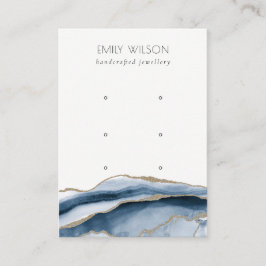 Abstrakt Agate Navy Gold 3 Stuhlvorführung Visitenkarte