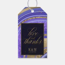 Abstrakt Agate Wedding Danke Midnight ID827 Geschenkanhänger