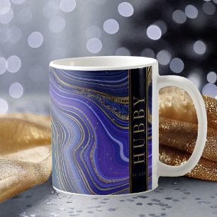 Abstrakt Agate Wedding Hubby Midnight ID827 Kaffeetasse