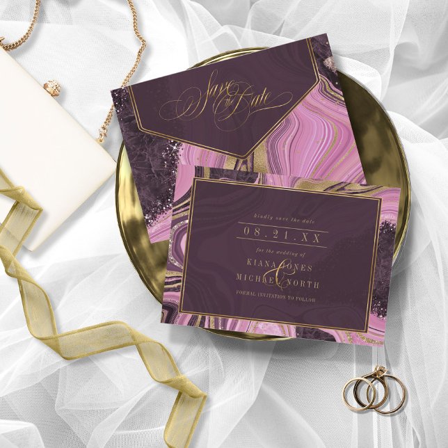 Abstrakt Agate Wedding Maive ID827 Save The Date (Von Creator hochgeladen)