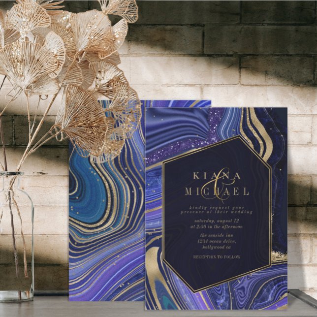 Abstrakt Agate Wedding Midnight ID827 (Von Creator hochgeladen)